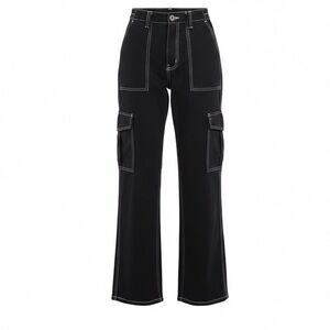 Ardene Cargo Utility Denim Wide Leg High Waist 90s Skater Jeans Size Small